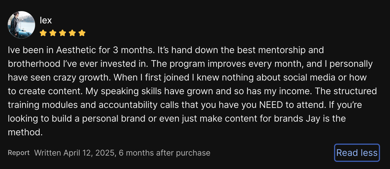 5-star client review