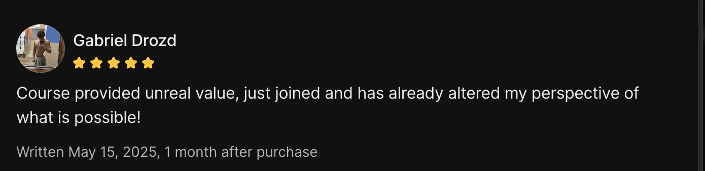 5-star client review