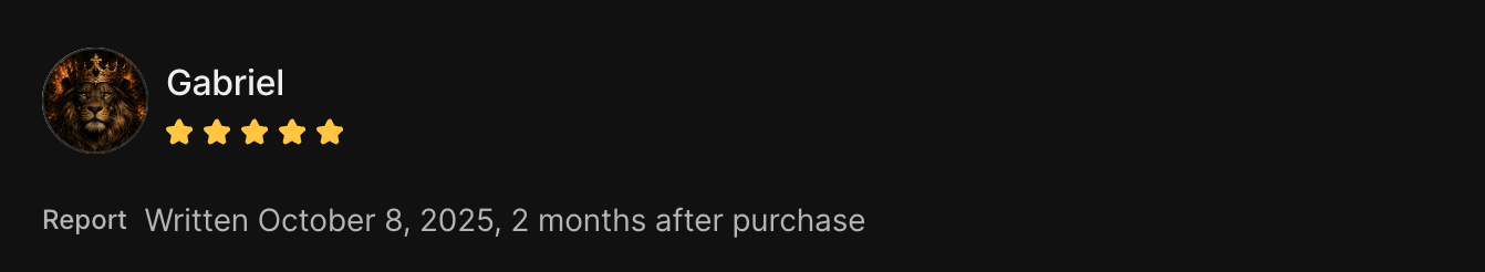 5-star client review