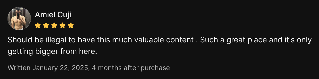 5-star client review