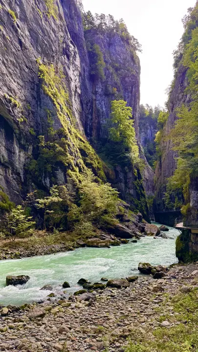 River running through a narrow gorge